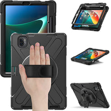 Load image into Gallery viewer, ProElite Rugged 3 Layer Armor case Cover for Xiaomi Mi Pad 5 11" with Hand Grip and Rotating Kickstand with Shoulder Strap & Pen Holder, Black