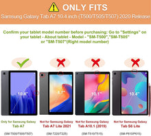Load image into Gallery viewer, ProElite Flip case Cover for Samsung Galaxy Tab A7 10.4 Inch SM-T500/T505/T507, Black (Soft Transparent Back)