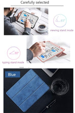 Load image into Gallery viewer, ProElite Smart PU Flip Case Cover for Apple iPad 9.7" 2017 2018 5th Gen/6th Gen Air 1 Air 2 (A1893/A1954) (Dark Blue) with Pencil Holder