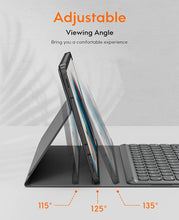 Load image into Gallery viewer, ProElite Detachable Wireless Bluetooth TouchPad Keyboard flip case Cover for Samsung Galaxy Tab S8/S7 11" SM-X700/X706/T870/T875, Dark Blue