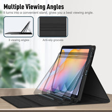 Load image into Gallery viewer, ProElite Detachable Wireless Bluetooth TouchPad Keyboard flip case Cover for Samsung Galaxy Tab S6 Lite 10.4 Inch SM-P610/P615 with Pencil Holder, Dark Blue