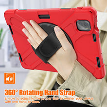 Load image into Gallery viewer, ProElite Rugged 3 Layer Armor case Cover for Xiaomi Mi Pad 5 11" with Hand Grip and Rotating Kickstand with Shoulder Strap & Pen Holder, Red