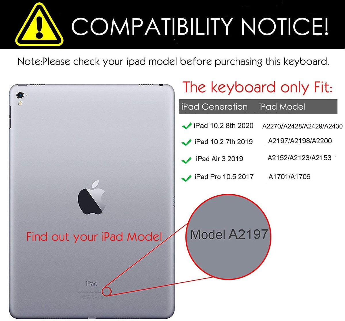 ProElite Wireless Bluetooth Touchpad Keyboard flip case Cover for Appl