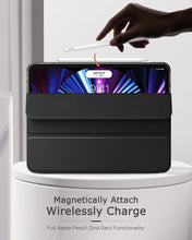 Load image into Gallery viewer, ProElite Smart Flip Case Cover for Apple iPad Pro 11 inch 4th/3rd Gen 2022/2021, Transparent Soft Back with Pencil Holder, Dark Blue