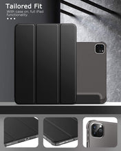 Load image into Gallery viewer, ProElite Smart Flip Case Cover for Apple iPad Pro 11 inch 4th/3rd Gen 2022/2021, Transparent Soft Back with Pencil Holder, Cyan Blue