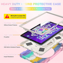 Load image into Gallery viewer, ProElite Rugged 3 Layer Armor case Cover for Lenovo Tab M10 FHD Plus 3rd Gen 10.6 inch (Will Not Fit M10 5G Model ) with Hand Grip and Rotating Kickstand with Shoulder Strap, Rainbow