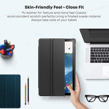 Load image into Gallery viewer, ProElite Flip case Cover for Samsung Galaxy Tab A7 10.4 Inch SM-T500/T505/T507, Black (Soft Transparent Back)