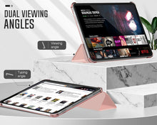 Load image into Gallery viewer, ProElite Smart Flip Case Cover for Xiaomi Mi Pad 5 11", Translucent Back with Stylus Pen, Rose Gold