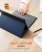 Load image into Gallery viewer, ProElite Detachable Wireless Bluetooth TouchPad Keyboard flip case Cover for Samsung Galaxy Tab S8/S7 11" SM-X700/X706/T870/T875, Dark Blue