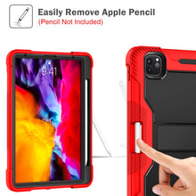 Load image into Gallery viewer, ProElite Rugged Shockproof Heavy Duty Back Case Cover for Apple iPad Pro 11" 2021/2020/2018 & iPad Air 5th/4th Gen 10.9" (with Pencil Holder), Red