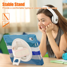 Load image into Gallery viewer, ProElite Rugged 3 Layer Armor case Cover for Apple iPad (A16) 11th/10th Generation (2025/2022). with Hand Grip and Rotating Kickstand, Rainbow