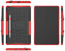 Load image into Gallery viewer, ProElite Shockproof Tough Heavy-Duty Armor Case with Pen Slot Cover for Samsung Galaxy Tab S6 Lite 10.4 Inch SM-P610/P615, Red