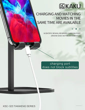 Load image into Gallery viewer, Kakusiga ABS Holder Stand for Mobile & Samsung Lenovo Huawei Honor Apple Tablets (4" to 11"), White