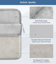 Load image into Gallery viewer, ProElite Polyester Tablet Sleeve Case Cover for Upto 11.5 inch for iPad 10.2/Pro 11/ iPad 9.7/ Samsung/Lenovo/Galaxy/Realme/Galaxy Tab A9 Plus/S7/S8/S9/Realme Pad 2/Honor Pad X9, Light Grey