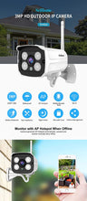 Load image into Gallery viewer, Srihome SH024 Wireless WiFi 3MP Full HD 1296p Waterproof Outdoor CCTV IP Security Camera