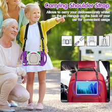 Load image into Gallery viewer, ProElite Tough Kids case Cover for Samsung Galaxy Tab A7 10.4" SM-T500/T505/T507 with Rotating Kickstand & Shoulder Strap, Purple