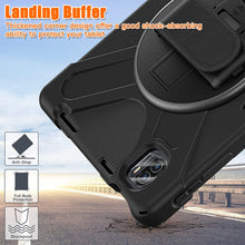 Load image into Gallery viewer, ProElite Rugged 3 Layer Armor case Cover for Xiaomi Mi Pad 5 11" with Hand Grip and Rotating Kickstand with Shoulder Strap & Pen Holder, Black