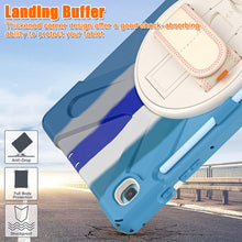 Load image into Gallery viewer, ProElite Rugged 3 Layer Armor case Cover for Samsung Galaxy Tab S6 Lite 10.4 Inch 2022 SM-P610/P615 with SPen Holder, Hand Grip and Rotating Kickstand, Rainbow Blue