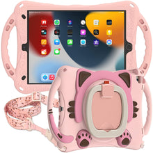 Load image into Gallery viewer, ProElite Tough Kids case Cover for Apple iPad 10.2" 9th Gen (2021) / 8th Gen / 7th Gen with Rotating Kickstand & Shoulder Strap, Pink