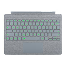 Load image into Gallery viewer, ProElite Keyboard for Microsoft Surface Pro 3/Pro 4/Pro 5/Pro 6/Pro7/Pro 7+ Keyboard, Detachable Wireless Bluetooth Keyboard Surface Pro 3/4/5/6/7/7+ with Built-in 7-Colors Backlit, Light Grey
