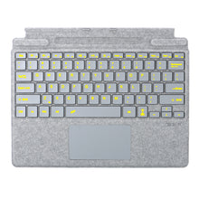 Load image into Gallery viewer, ProElite Keyboard for Microsoft Surface Pro 8/Pro 9/Pro 10/Pro 11/X, Detachable Wireless Bluetooth TouchPad Keyboard Surface Pro 8/9/10/11/X with Pencil Holder &amp; Built-in 7-Colors Backlit, Light Grey

