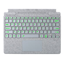 Load image into Gallery viewer, ProElite Keyboard for Microsoft Surface Pro 8/Pro 9/Pro 10/Pro 11/X, Detachable Wireless Bluetooth TouchPad Keyboard Surface Pro 8/9/10/11/X with Pencil Holder &amp; Built-in 7-Colors Backlit, Light Grey

