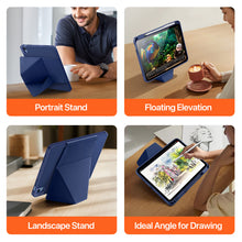 Load image into Gallery viewer, ProElite Versatile Tablet Stand case for Apple iPad A16 10th/11th Gen Case, Smart flip Case with Stable Stands with Pencil Holder for iPad A16 10th/11th Gen, Dark Blue
