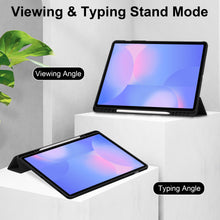 Load image into Gallery viewer, ProElite Cover for Samsung Galaxy Tab S10 FE Plus 13.1 inch Case, Smart Flip Case Cover for Samsung Galaxy Tab S10 FE Plus 13.1 inch Case, Black [Transparent Back]
