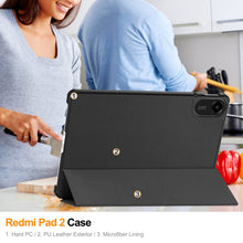 Load image into Gallery viewer, ProElite Case Cover for Xiaomi Redmi Pad 2 11 inch Case, Slim Trifold Flip case Cover for Xiaomi Redmi Pad 2 11 inch Tablet [Auto Sleep Wake Feature], Black

