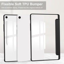Load image into Gallery viewer, ProElite Cover for Samsung Galaxy Tab S10 FE Plus 13.1 inch Case, Smart Flip Case Cover for Samsung Galaxy Tab S10 FE Plus 13.1 inch Case, Black [Transparent Back]
