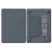 Load image into Gallery viewer, ProElite Case for MacBook Air 13.6 inch Case 2022 2023 2024 2025 Release M4/M3 A3113 M2 A2681 with Touch ID, Fabric Material Hard Shell with Slim TPU Bumper and Fold Kickstand, Grey

