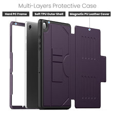 Load image into Gallery viewer, ProElite case for Samsung Galaxy Tab A9 8.7 inch Smart Magnetic Shockproof Protective Case with 5 Stable Stands for Galaxy Tab A9 8.7&quot;, Dark Purple
