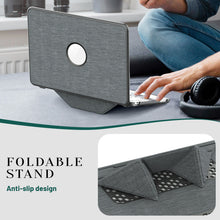 Load image into Gallery viewer, ProElite Case for MacBook Neo 13 inch 2026, Fabric Material Hard Shell with Slim TPU Bumper and Fold Kickstand, Grey
