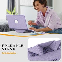 Load image into Gallery viewer, ProElite Case for MacBook Neo 13 inch 2026, Fabric Material Hard Shell with Slim TPU Bumper and Fold Kickstand, Purple

