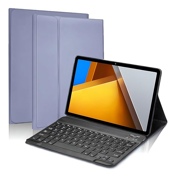 ProElite Keyboard case for Poco Pad 12.1 inch, Magnetic Detachable Wireless Bluetooth Keyboard Poco Pad 12.1 inch, Lavender