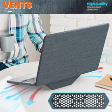 Load image into Gallery viewer, ProElite Case for MacBook Air 13.6 inch Case 2022 2023 2024 2025 Release M4/M3 A3113 M2 A2681 with Touch ID, Fabric Material Hard Shell with Slim TPU Bumper and Fold Kickstand, Grey
