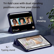 Load image into Gallery viewer, ProElite Smart Case for Apple iPad Mini 6/Mini 7 8.3 inch [Auto Sleep/Wake Cover] [Pencil Holder] [Soft Flexible Case] Recoil Series - Dark Blue
