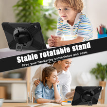 Load image into Gallery viewer, ProElite Cover for Samsung Galaxy Tab S10 FE Plus 13.1 inch, Rugged 3 Layer Armor case for Samsung Galaxy Tab S10 FE Plus 13.1 inch with Rotating Kickstand, Black
