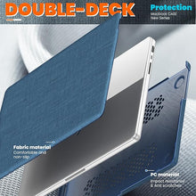 Load image into Gallery viewer, ProElite Case for MacBook Pro 14 inch Case 2024 2023 2022 2021 Release M3 A2918 A2992 M2 A2779 M1 A2442 Pro Max, Fabric Material Hard Shell with Slim TPU Bumper and Fold Kickstand, Navy
