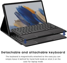Load image into Gallery viewer, (Refurbished) ProElite TouchPad Keyboard case for Redmi Pad Pro 12.1 inch, Magnetic Detachable Wireless Bluetooth TouchPad Keyboard Built-in 7-Colors Backlit, Lavender
