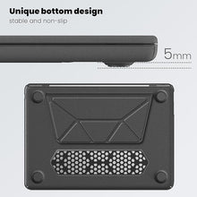 Load image into Gallery viewer, ProElite Case for MacBook Air 13 inch M3/M2 2025/2024 M1 2021 2020 Release A2337 A2179 A1932 Model Touch ID, Slim Leather case with Foldable Stand, Grey
