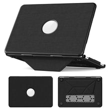 Load image into Gallery viewer, ProElite Case for MacBook Neo 13 inch 2026, Fabric Material Hard Shell with Slim TPU Bumper and Fold Kickstand, Black
