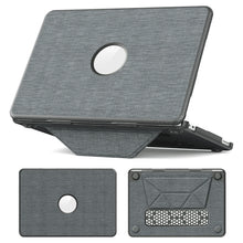 Load image into Gallery viewer, ProElite Case for MacBook Neo 13 inch 2026, Fabric Material Hard Shell with Slim TPU Bumper and Fold Kickstand, Grey
