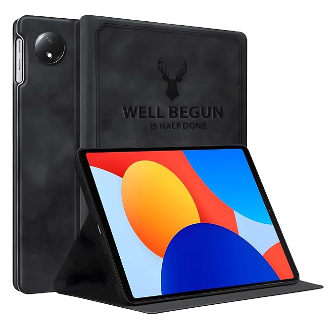 ProElite Case Cover for Redmi Pad SE 8.7 inch Case, Deer Flip case Cover for Redmi Pad SE 8.7 inch Tablet [Auto Sleep Wake Feature], Black