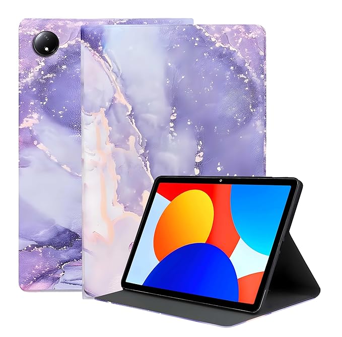 ProElite Book Cover Case for Redmi Pad SE 8.7 inch Cover, Smart flip case Book Cover for Redmi Pad SE 8.7 inch Tablet [Support Auto Sleep Wake Feature], Marble Purple