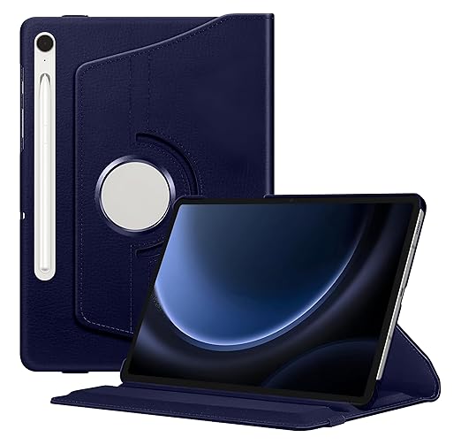 ProElite Cover for Galaxy Tab S9 FE 10.9/S10 FE 10.9/S9 11 inch Case Cover, 360 Rotatable Smart Flip Case cover for Galaxy Tab S10 FE 10.9/S9 FE 10.9/S9 11 inch Tablet, Dark Blue