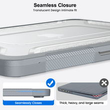 Load image into Gallery viewer, ProElite Transparent Case for MacBook Neo 13 inch 2026 Model Touch ID, Heavy Duty Honeycomb Hard Shell with Slim TPU Bumper and Fold Kickstand, Grey
