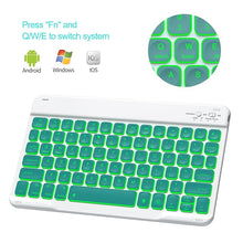 Load image into Gallery viewer, ProElite Keyboard case for Lenovo Tab P11 2nd Gen 11.5 inch Magnetic Detachable Wireless Bluetooth Keyboard Built-in 7-Colors Backlit, Dark Green
