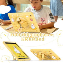 Load image into Gallery viewer, ProElite Cover for Apple iPad 10.2 inch Case Cover, Tough Bubble Kids case Cover for Apple iPad 10.2&quot; 9th/8th/7th Gen with Rotating Kickstand &amp; Shoulder Strap, Yellow
