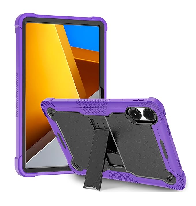 ProElite Cover for Poco Pad 12.1 inch Case, Rugged Shockproof Heavy Duty Back Case Cover for Poco Pad 12.1 inch, Purple